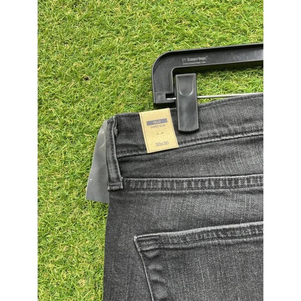 Abercrombie & Fitch Jeans Mens 30x30 Super Slim Fit Stretch Black Denim Casual